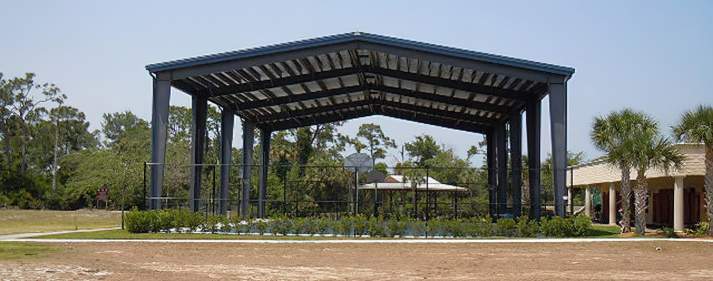 Covered basketball court at Boys and Girls Club of Sebastian, FL 